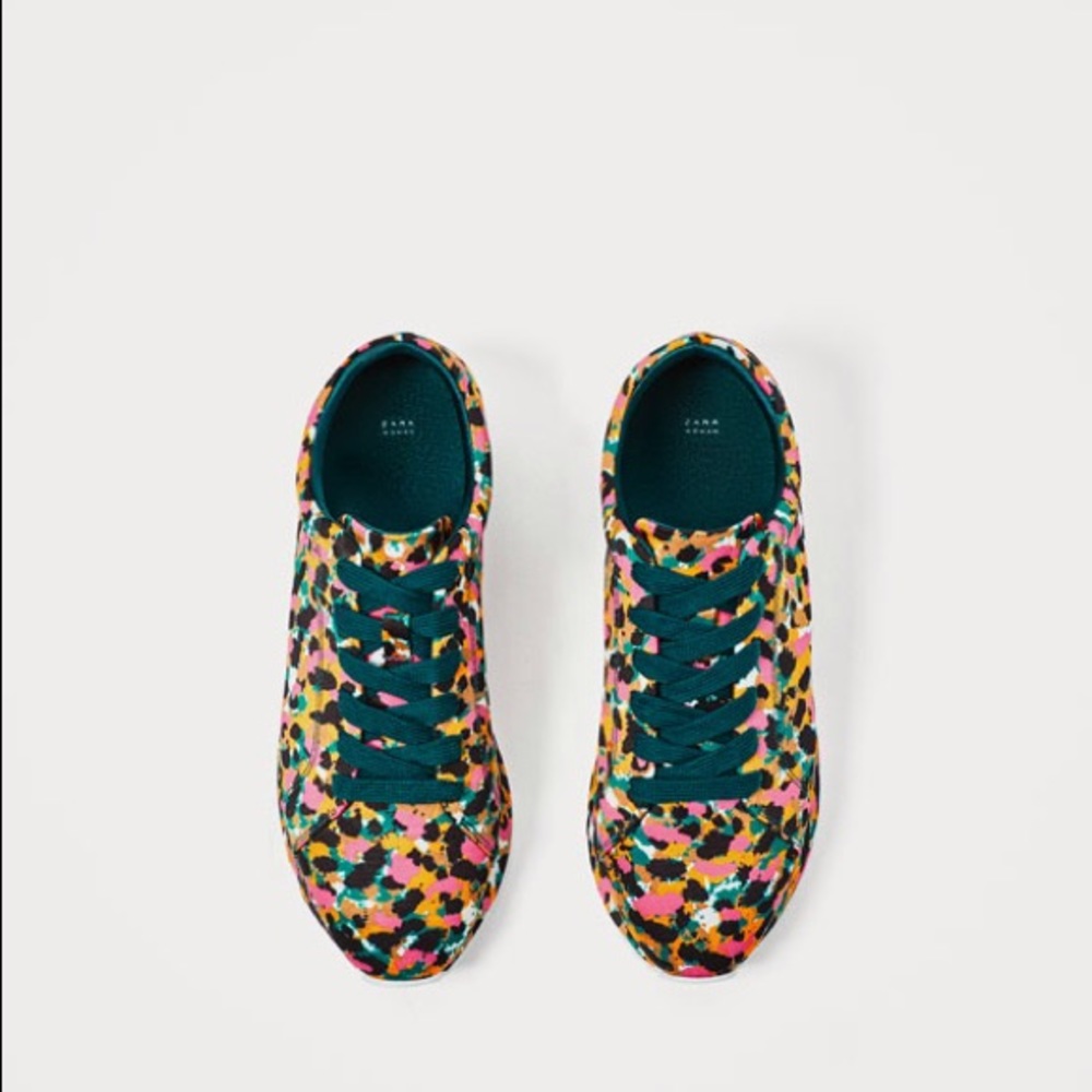 Zara Printed Satin Sneakers Sz 36| 6 US - Picture 6 of 9